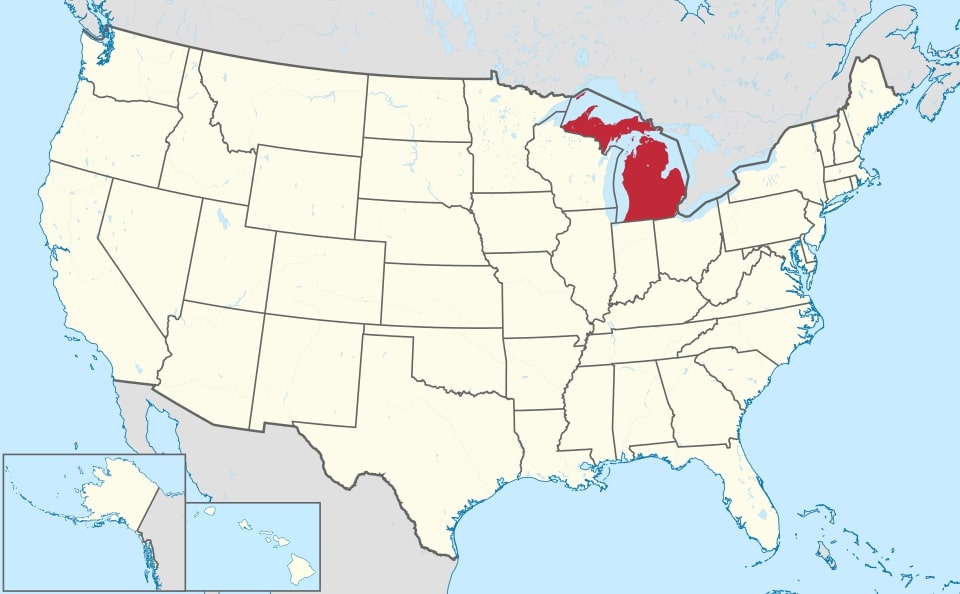 map of michigan